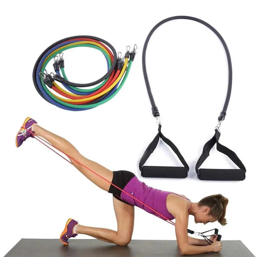 Mytripdream 150lbs Resistance Bands Set 11pc