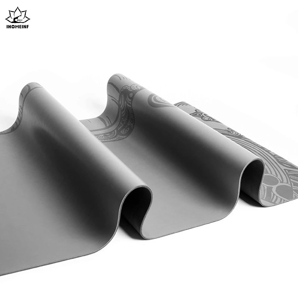 Gray PU Rubber Mat 183*68CM thickened Bronzing Yoga Mats