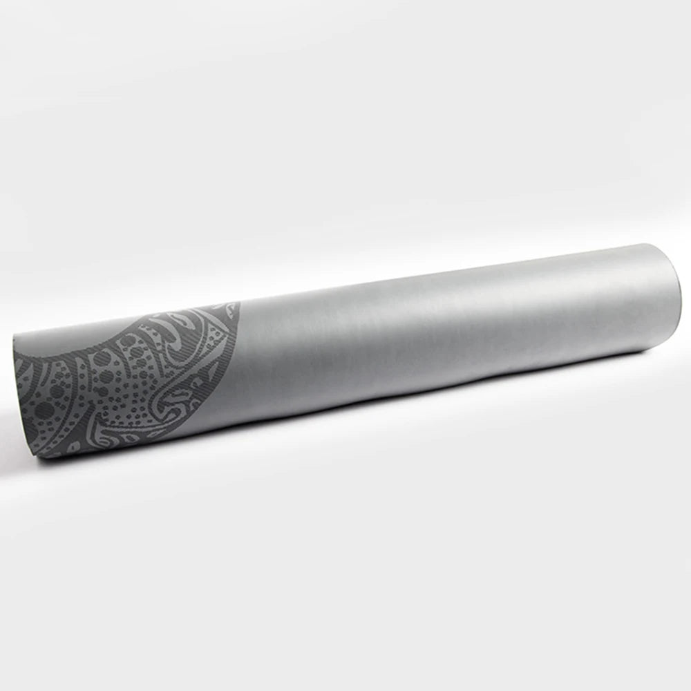 Gray PU Rubber Mat 183*68CM thickened Bronzing Yoga Mats