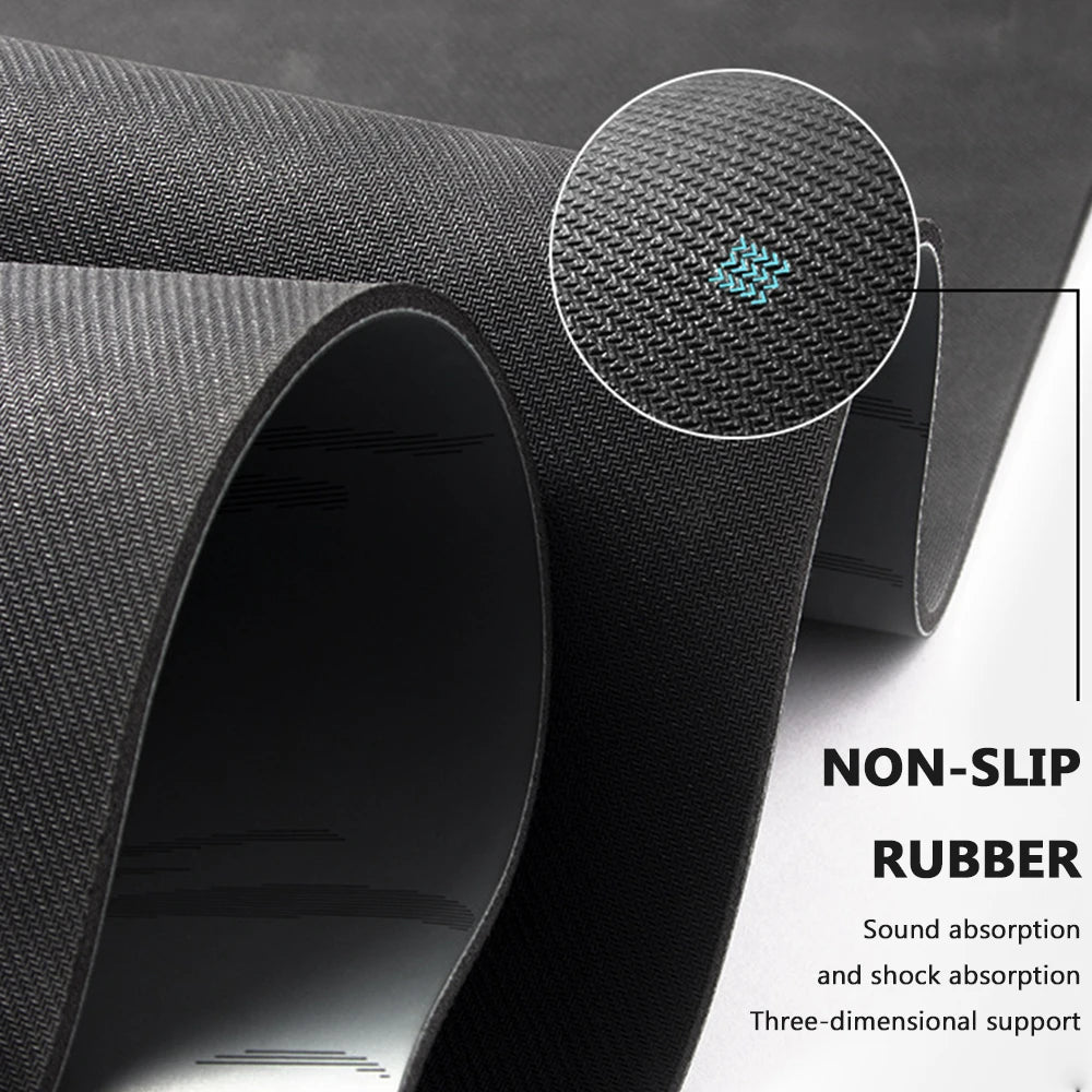Gray PU Rubber Mat 183*68CM thickened Bronzing Yoga Mats