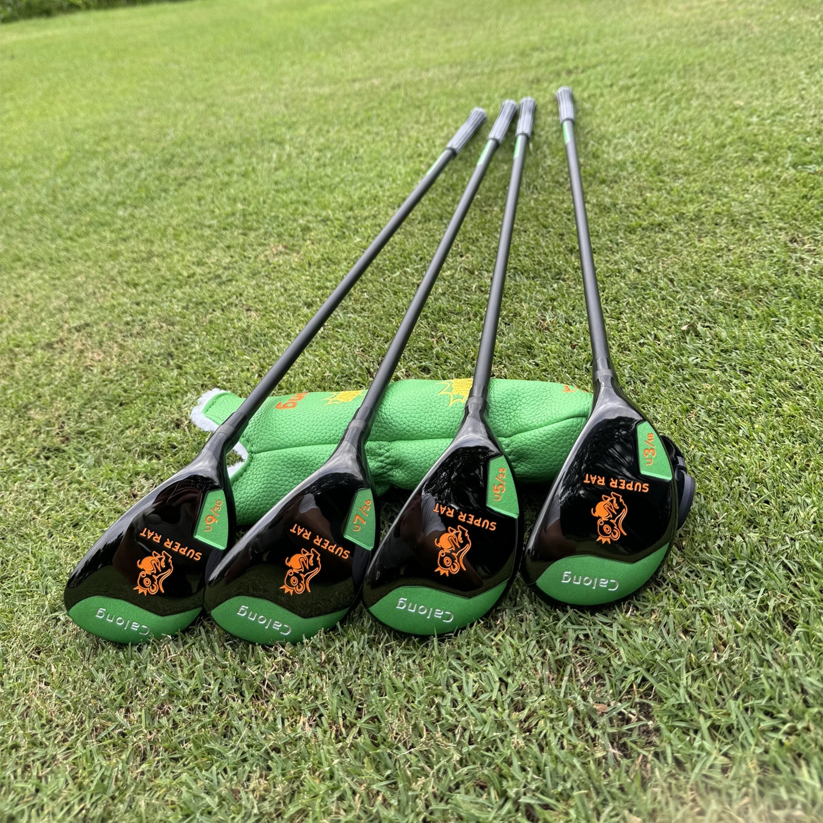 Calong Super Rat Golf Hybrids 18 22 26 30 Degree With 65g SR Flex Graphite Shaft Headcover Rescue RH Golf Clubs