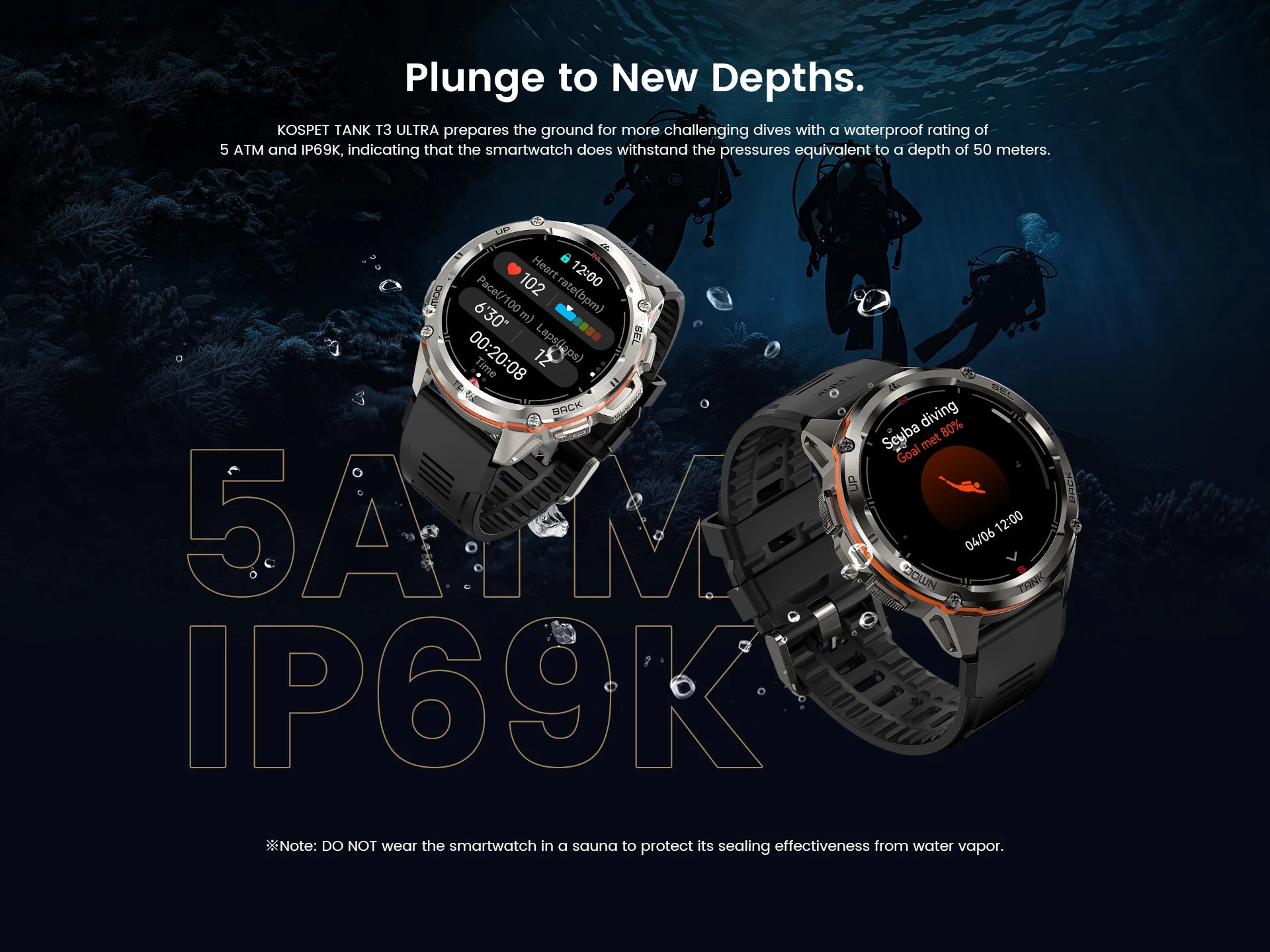 Original KOSPET TANK T3 Ultra Smart Watches