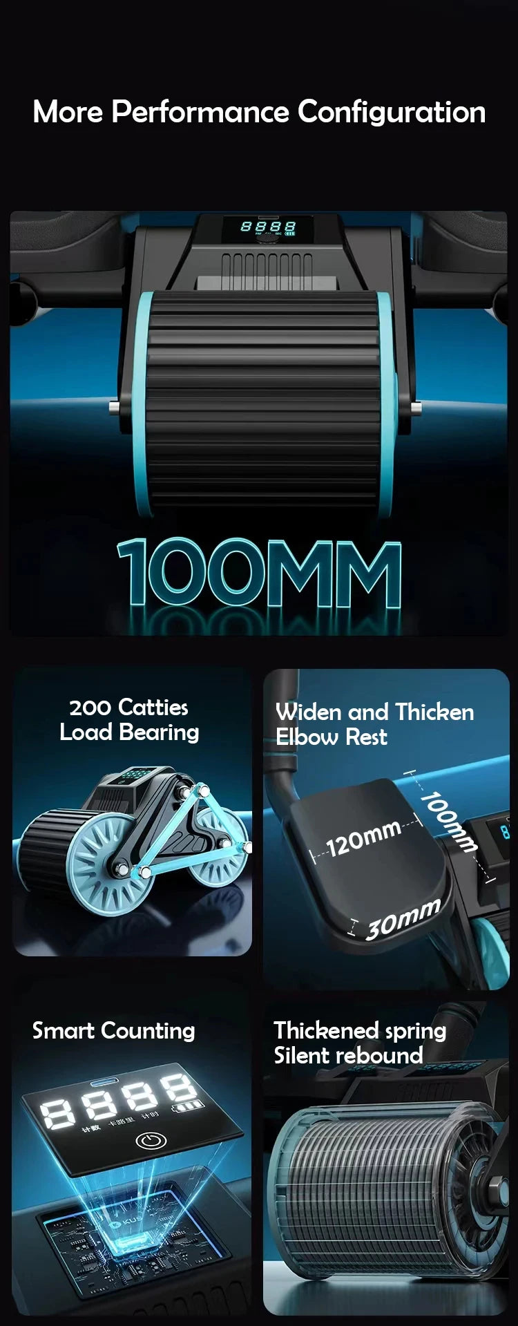 Ab Roller Wheel for Abdominal Fitness Rebound