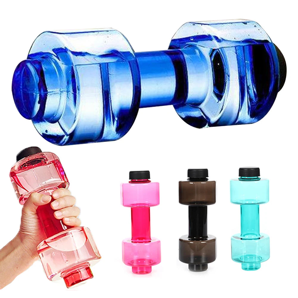 4 Colors Dumbbell Cup Sports Water Bottles 550ml