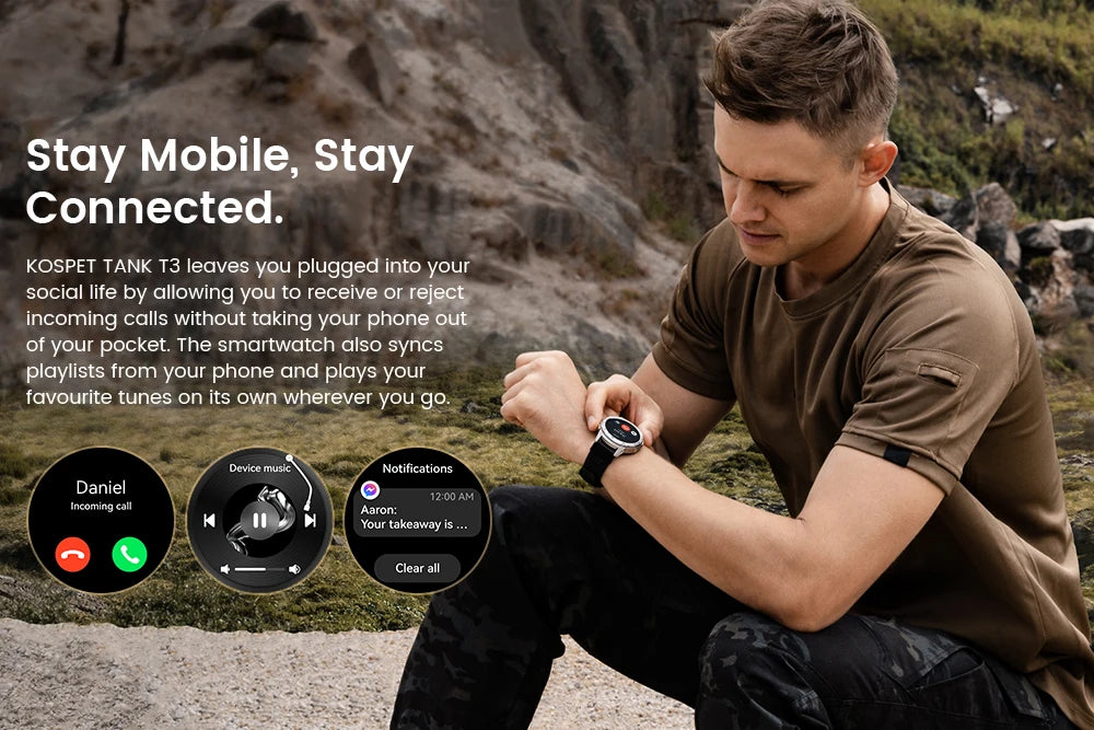 2024 NEW KOSPET TANK T3 Smartwatches For Men