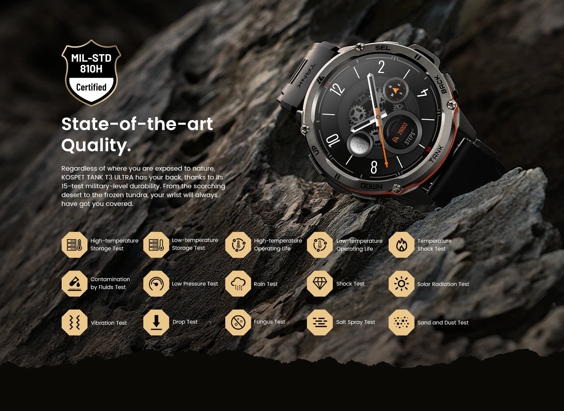 Original KOSPET TANK T3 Ultra Smart Watches