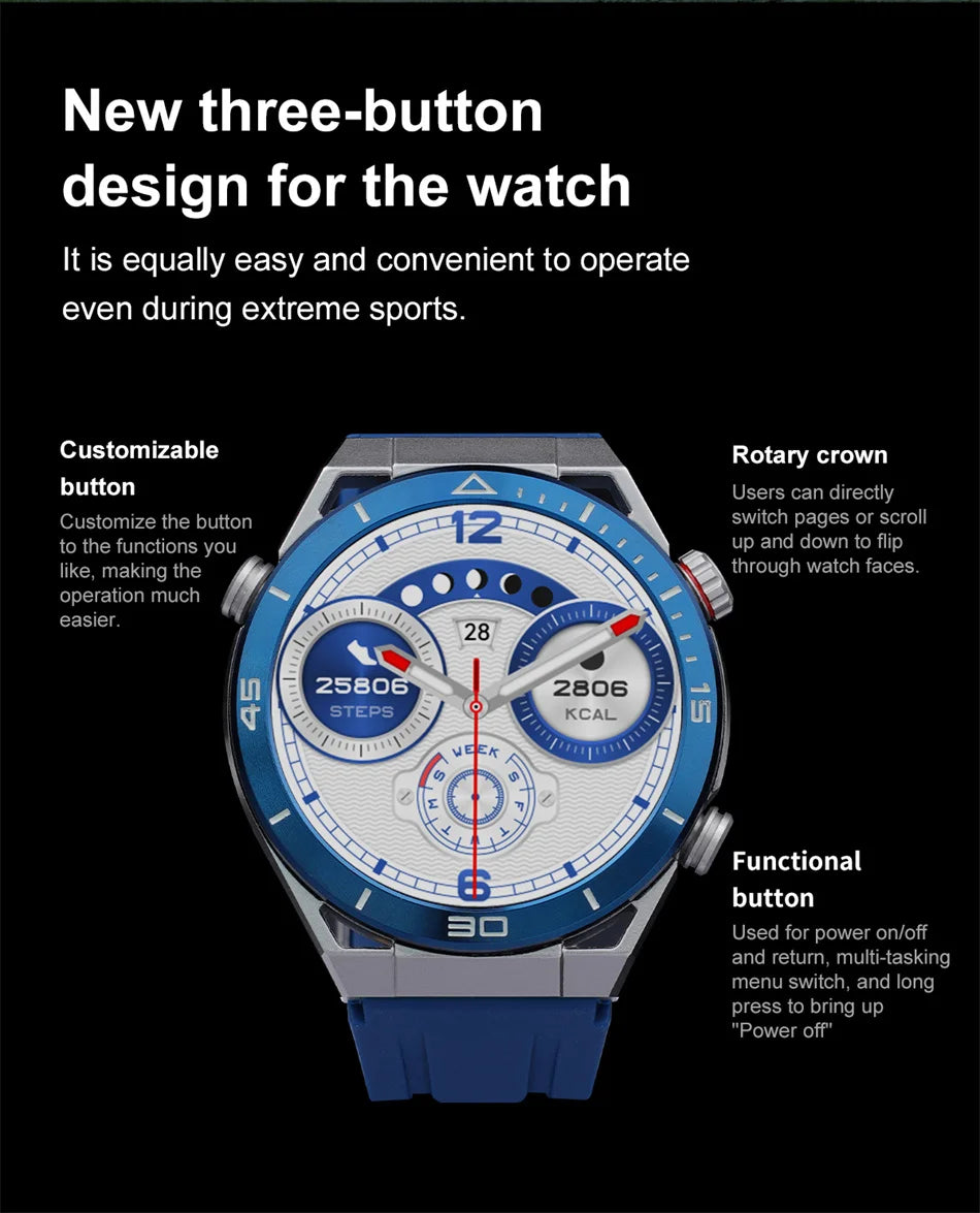2024 New GPS Sports Smart Watch Men AMOLED
