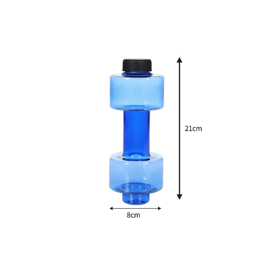4 Colors Dumbbell Cup Sports Water Bottles 550ml