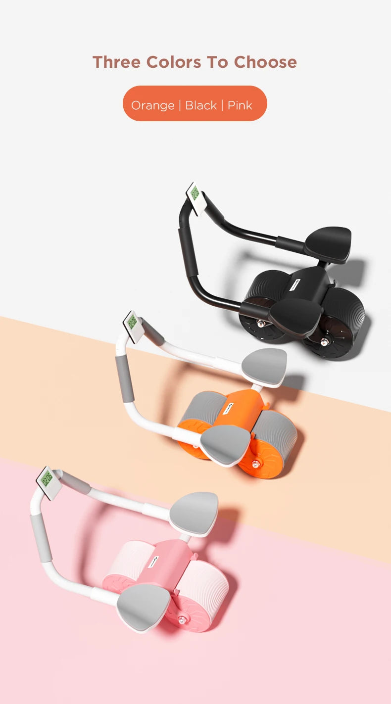 Ab Roller Wheel Automatic Rebound With Elbow Support