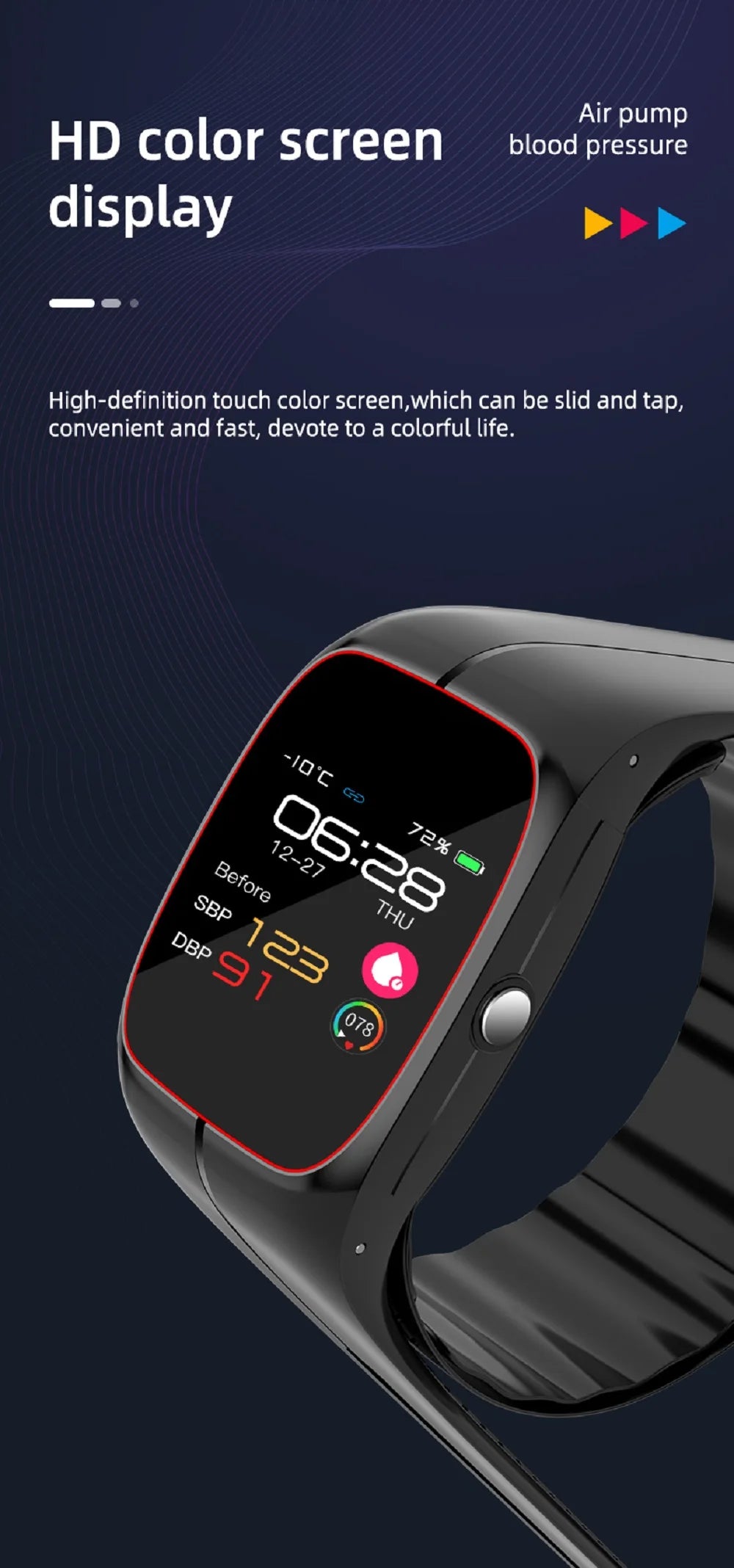 Blood Pressure Blood Oxygen Body Temperature Heart Rate Monitor