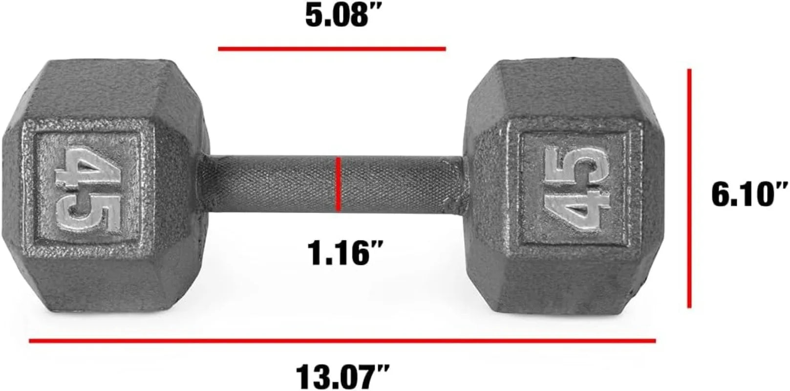 Cast Iron Solid Hexagon Dumbbells