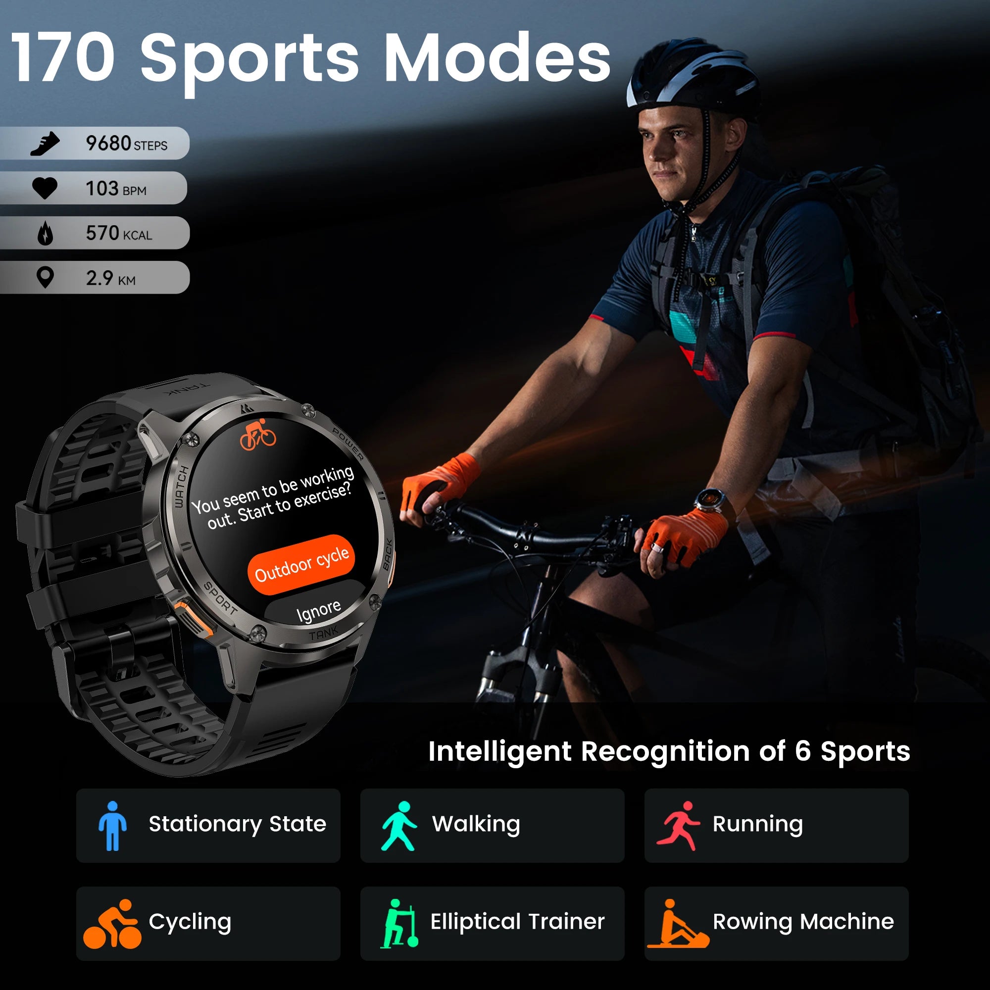 2024 NEW KOSPET TANK T3 Smartwatches For Men