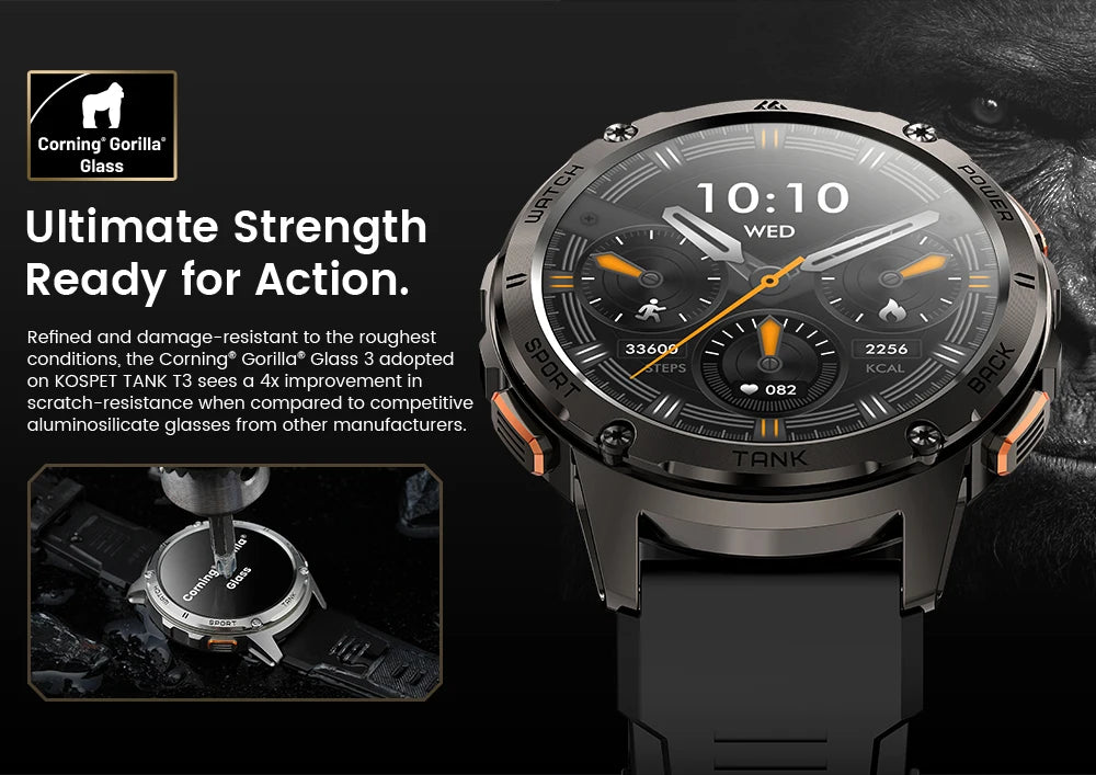 2024 NEW KOSPET TANK T3 Smartwatches For Men