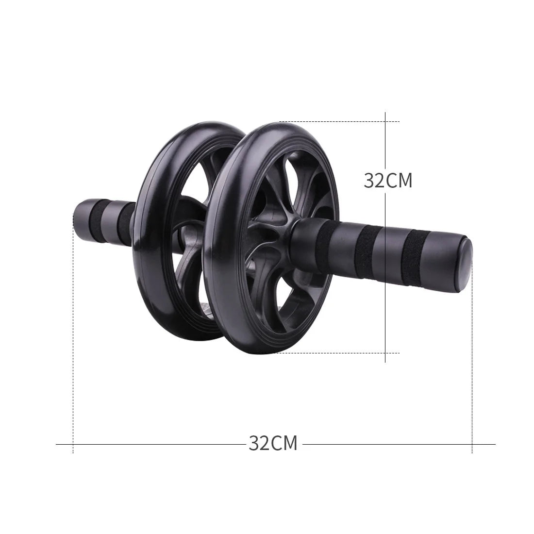 Black Double-Wheel AB Roller Set