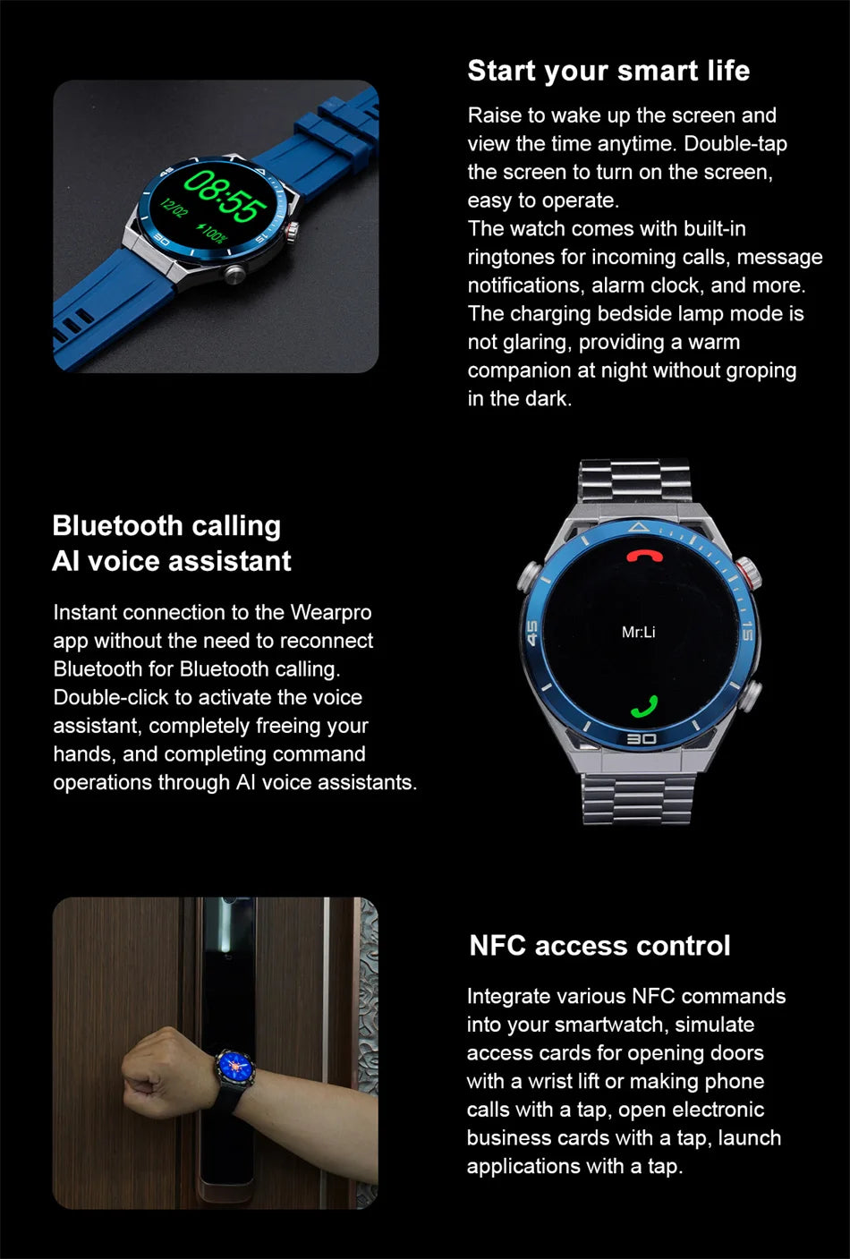 2024 New GPS Sports Smart Watch Men AMOLED