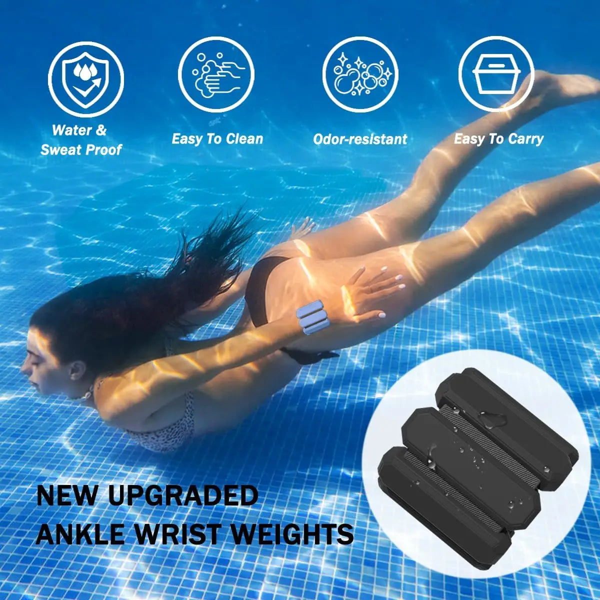 Adjustable Wrist & Ankle Weights for Women Men