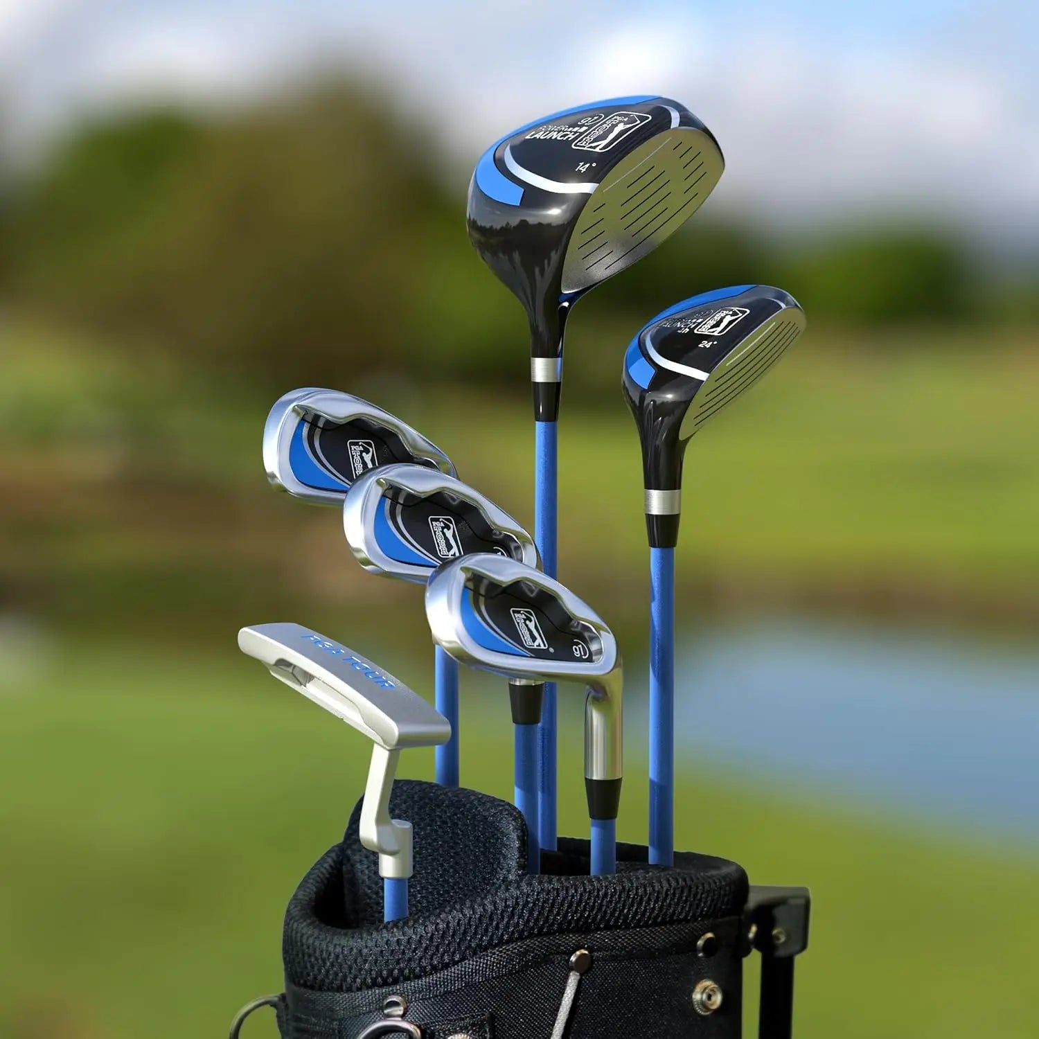 G1 Series Blue Children's Golf Club Set | Height 4'8 "-5'2" Set | Male and Female Adolescents Aged 8-12