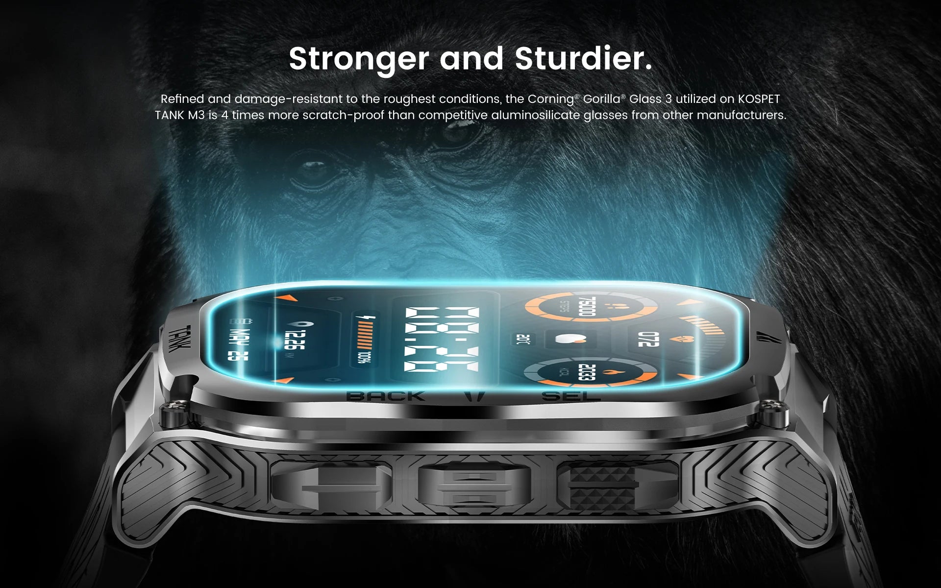 Original KOSPET TANK M3 Smart Watches For Men