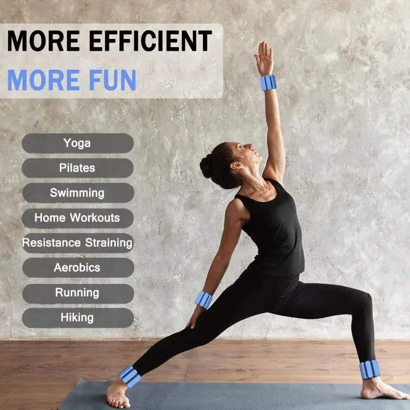 Adjustable Wrist & Ankle Weights for Women Men