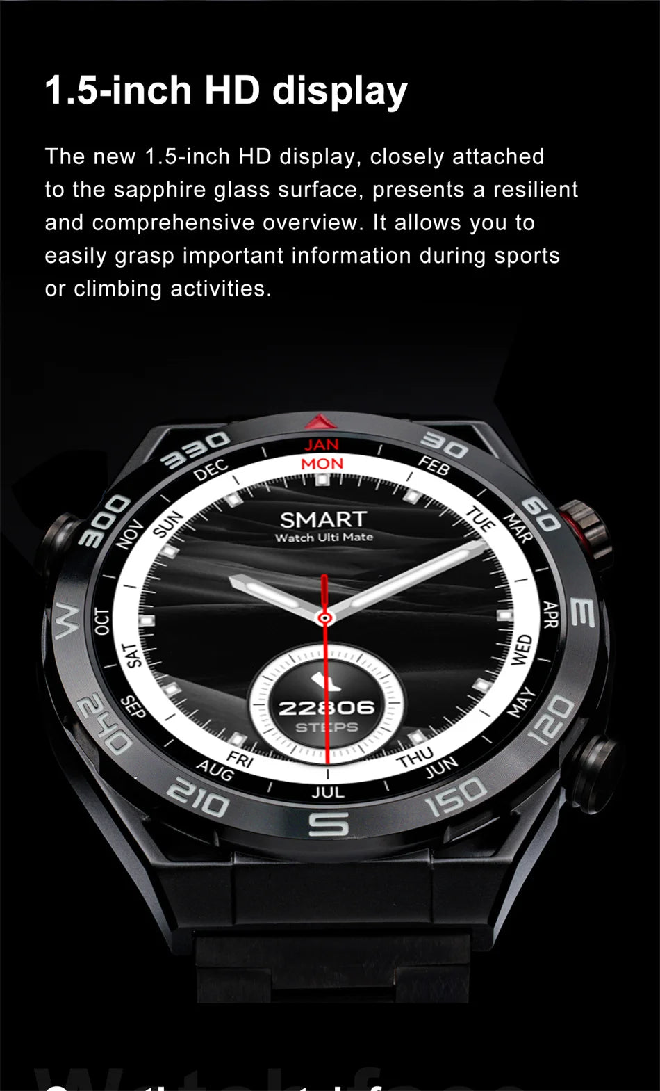 2024 New GPS Sports Smart Watch Men AMOLED