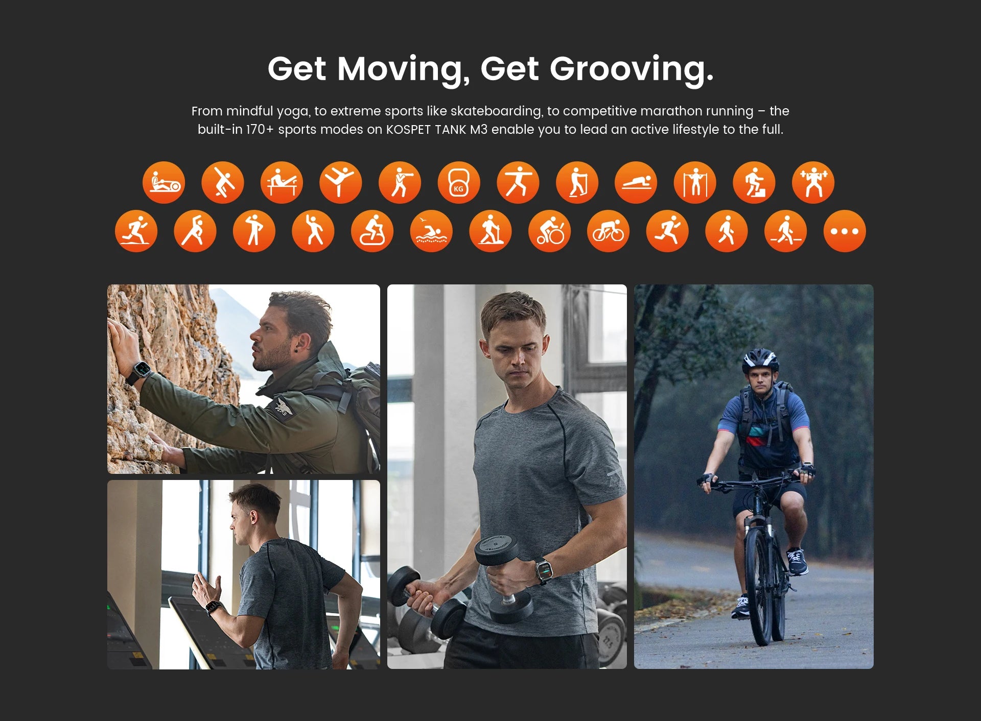 Original KOSPET TANK M3 Smart Watches For Men