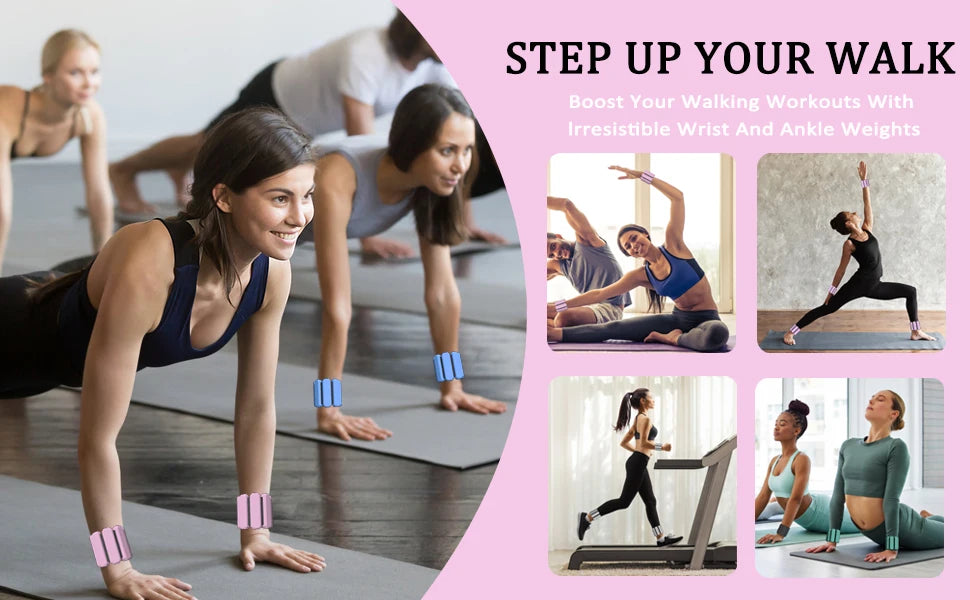 Adjustable Wrist & Ankle Weights for Women Men