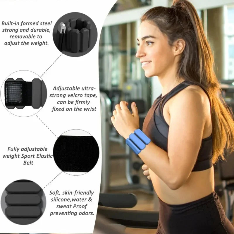 Adjustable Wrist & Ankle Weights for Women Men