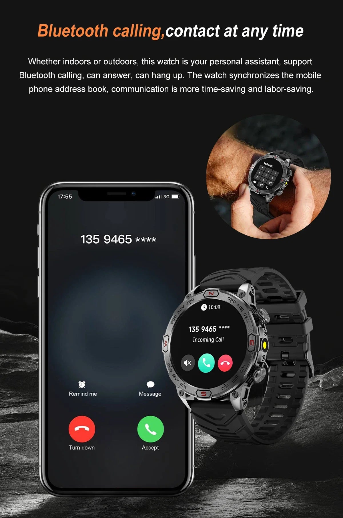 AMOLED HD Screen Heart Rate IP68