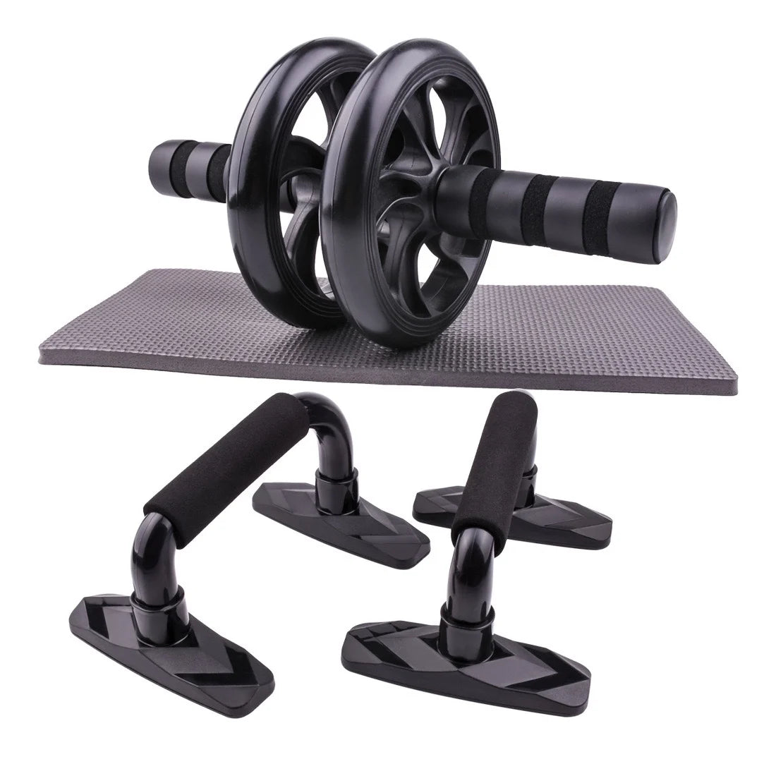Black Double-Wheel AB Roller Set
