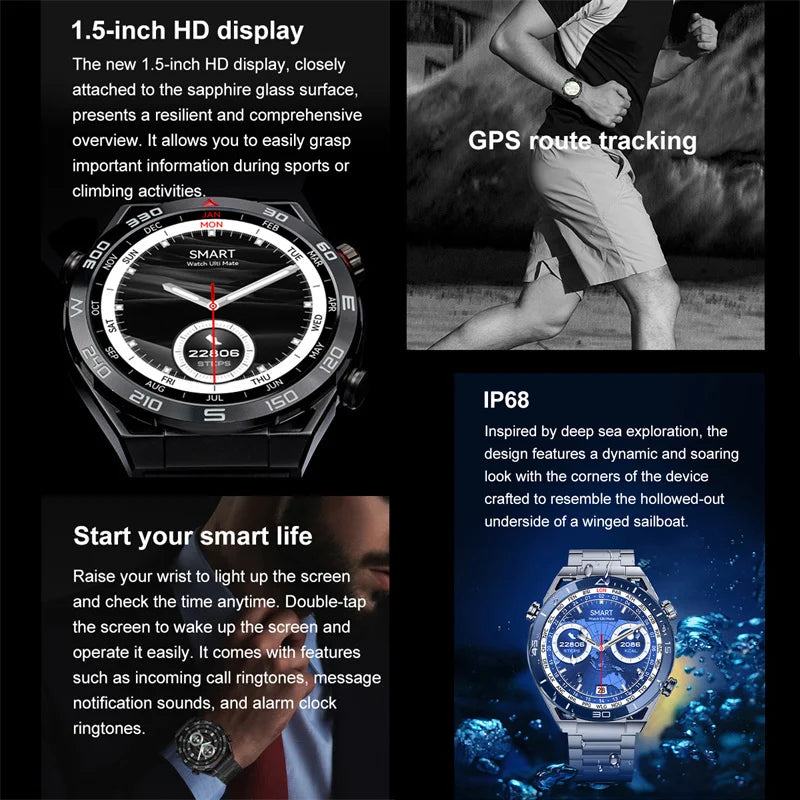 2024 New GPS Sports Smart Watch Men AMOLED