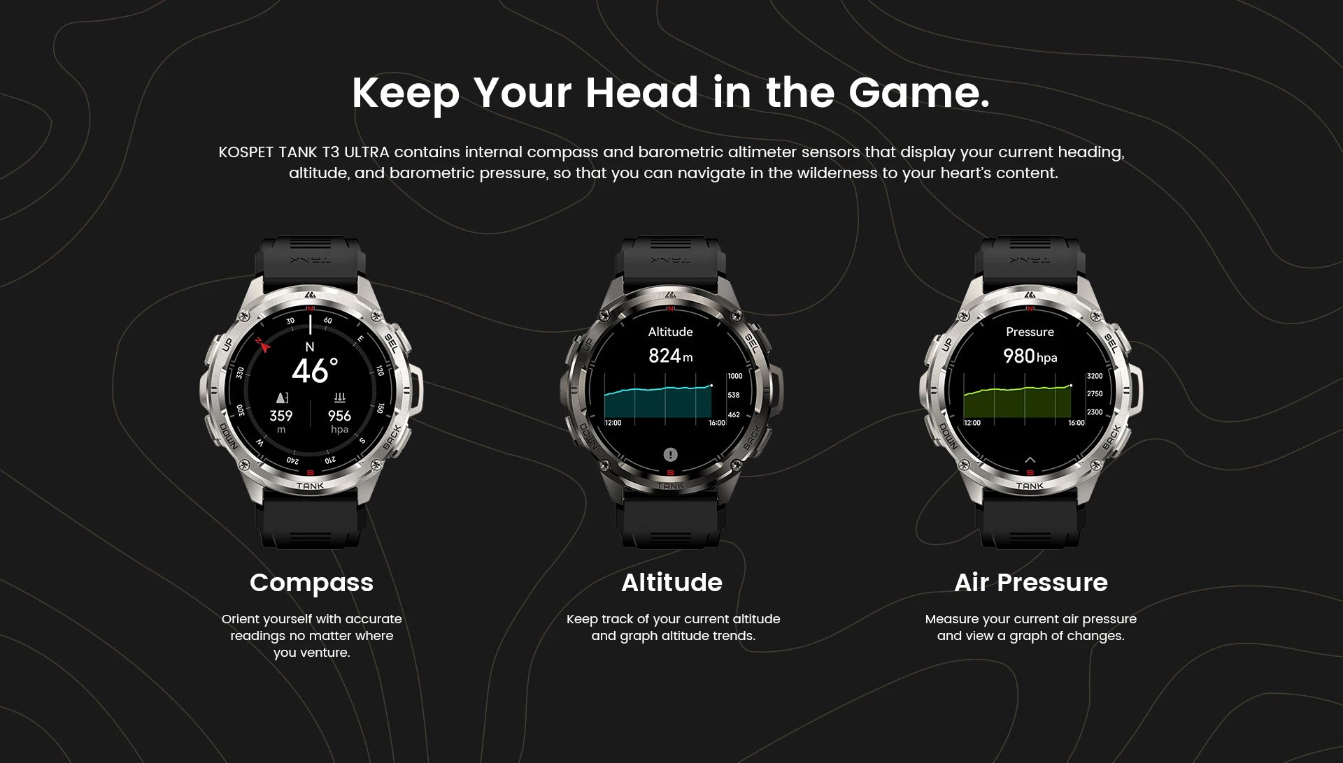 Original KOSPET TANK T3 Ultra Smart Watches