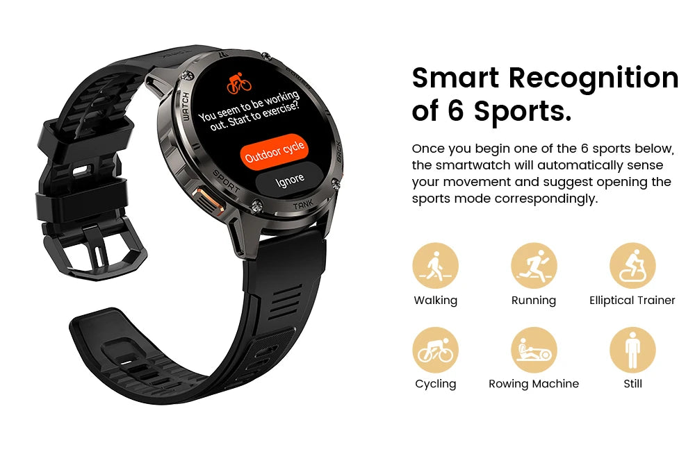 2024 NEW KOSPET TANK T3 Smartwatches For Men