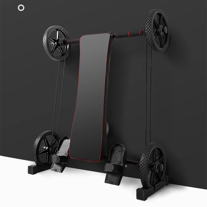 Abdominal wheel automatic rebound