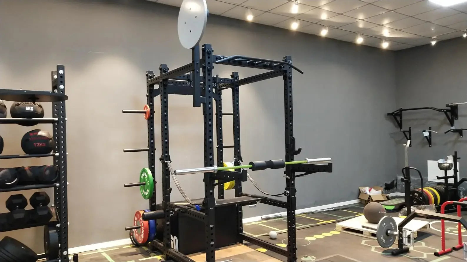 Vinyl dumbbell 1/2/3kg in set with Plastic rack