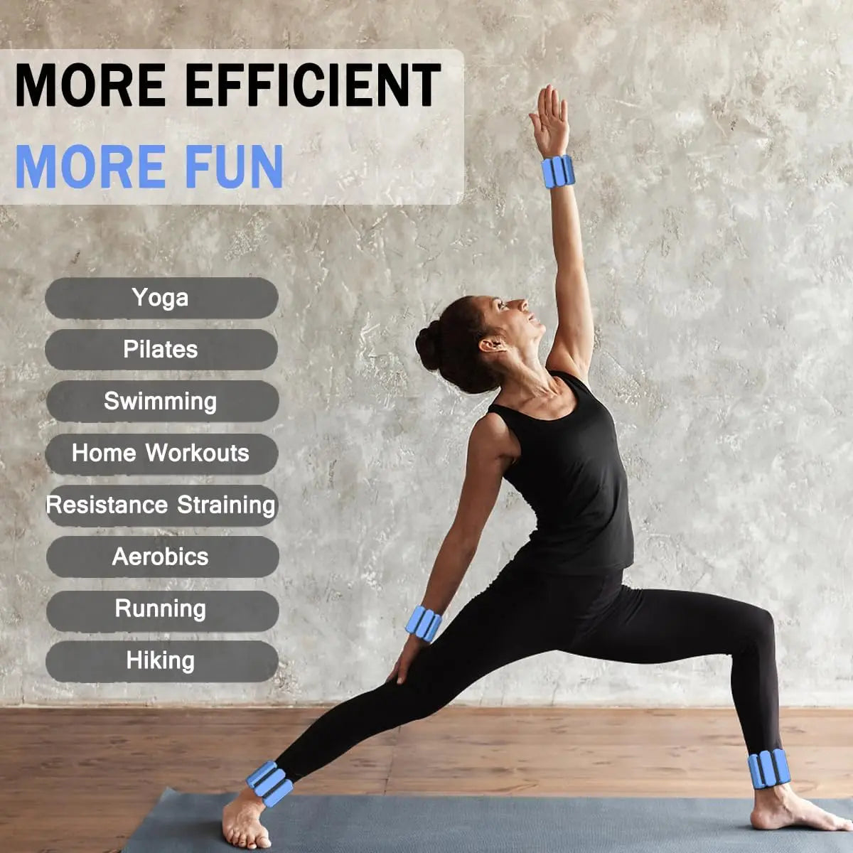 Adjustable Wrist & Ankle Weights for Women Men