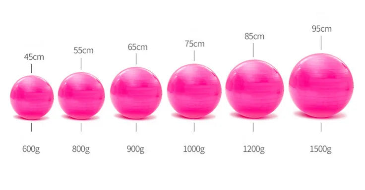 45-85cm Big Yoga Ball PVC Inflatable Yoga Exercise Ball