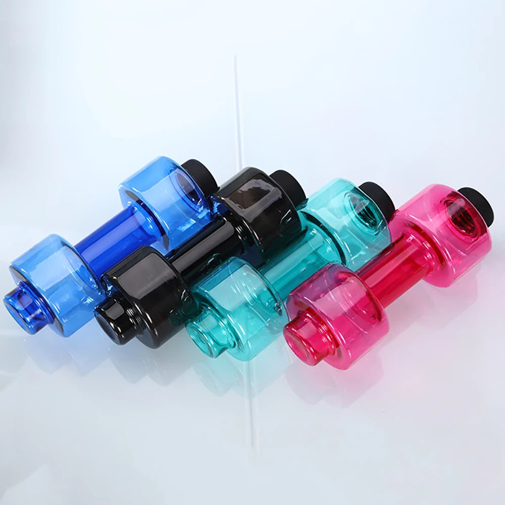 4 Colors Dumbbell Cup Sports Water Bottles 550ml