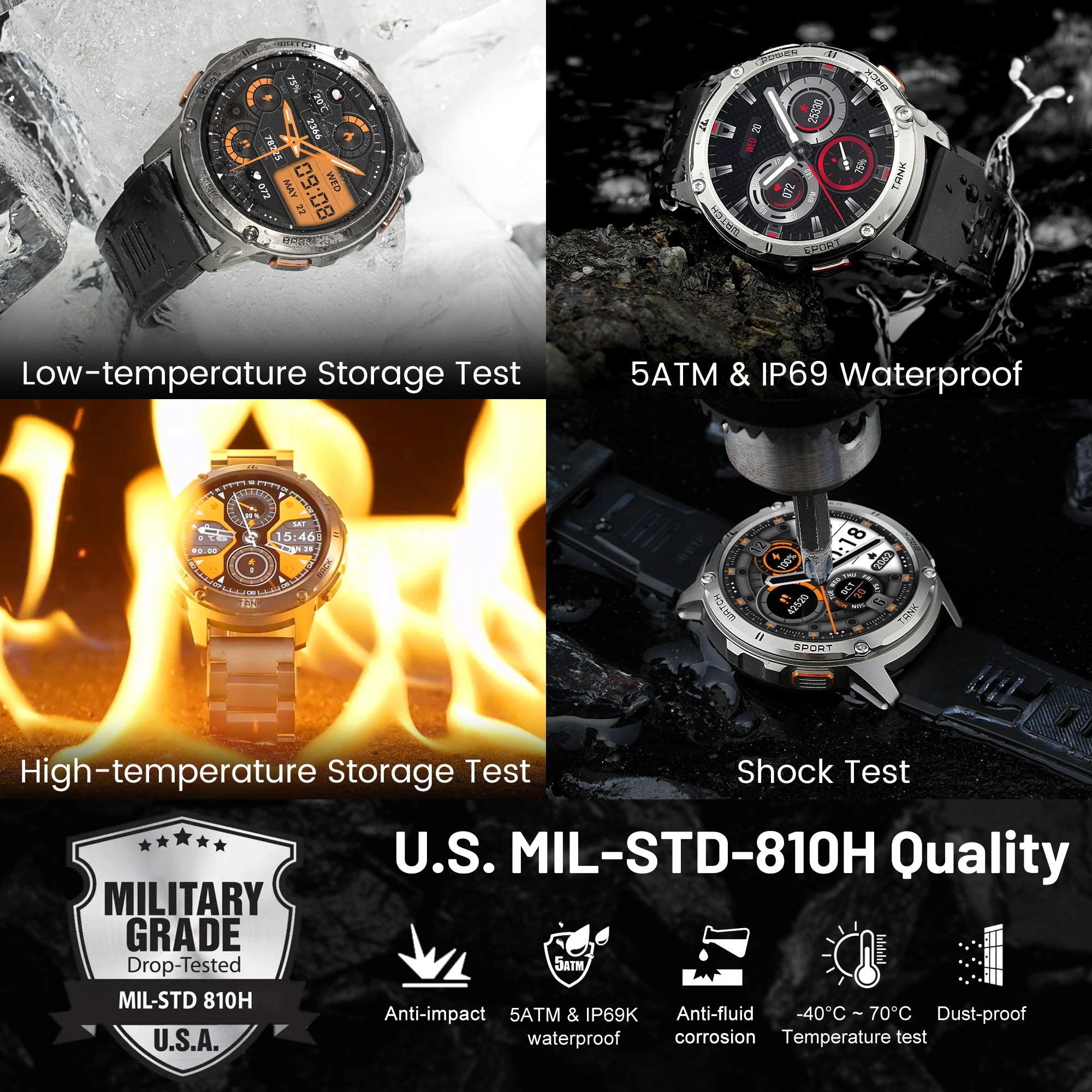 2024 NEW KOSPET TANK T3 Smartwatches For Men