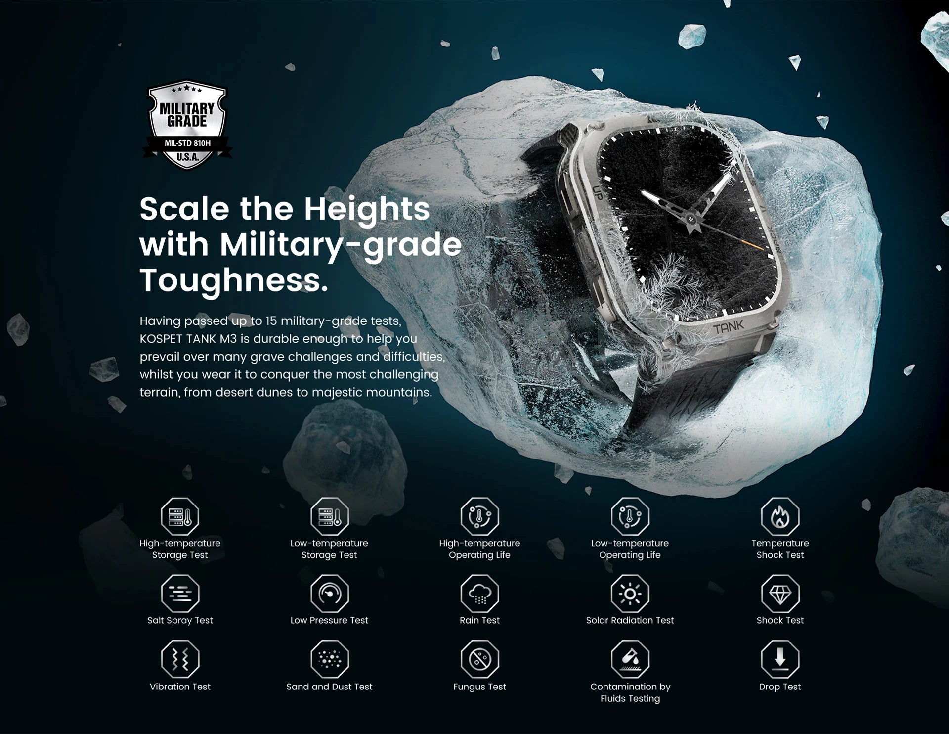 Original KOSPET TANK M3 Smart Watches For Men