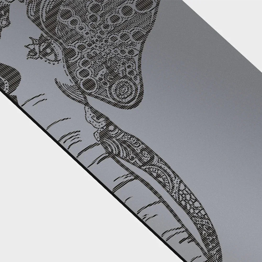 Gray PU Rubber Mat 183*68CM thickened Bronzing Yoga Mats