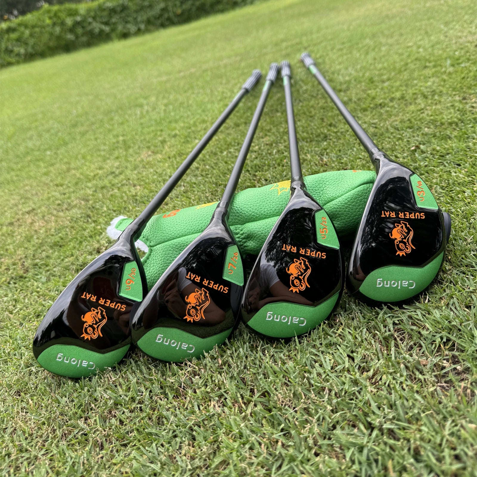 Super Rat Golf Hybrids 18 22 26 30 Degree With 65g SR Flex Graphite Shaft Headcover Rescue RH Golf Clubs