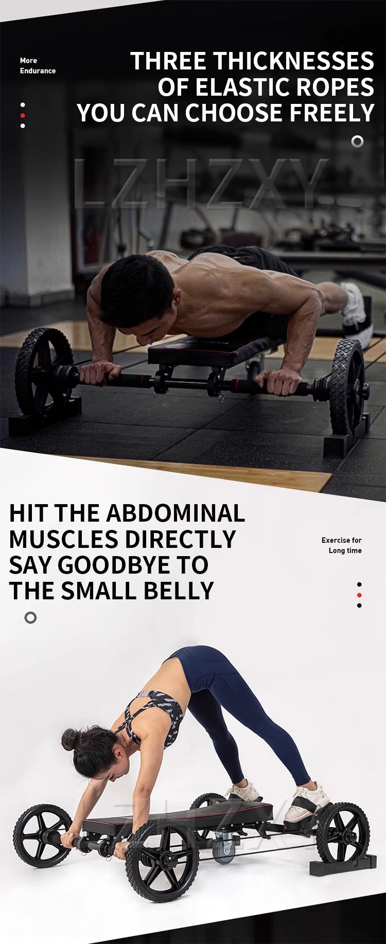 Abdominal wheel automatic rebound