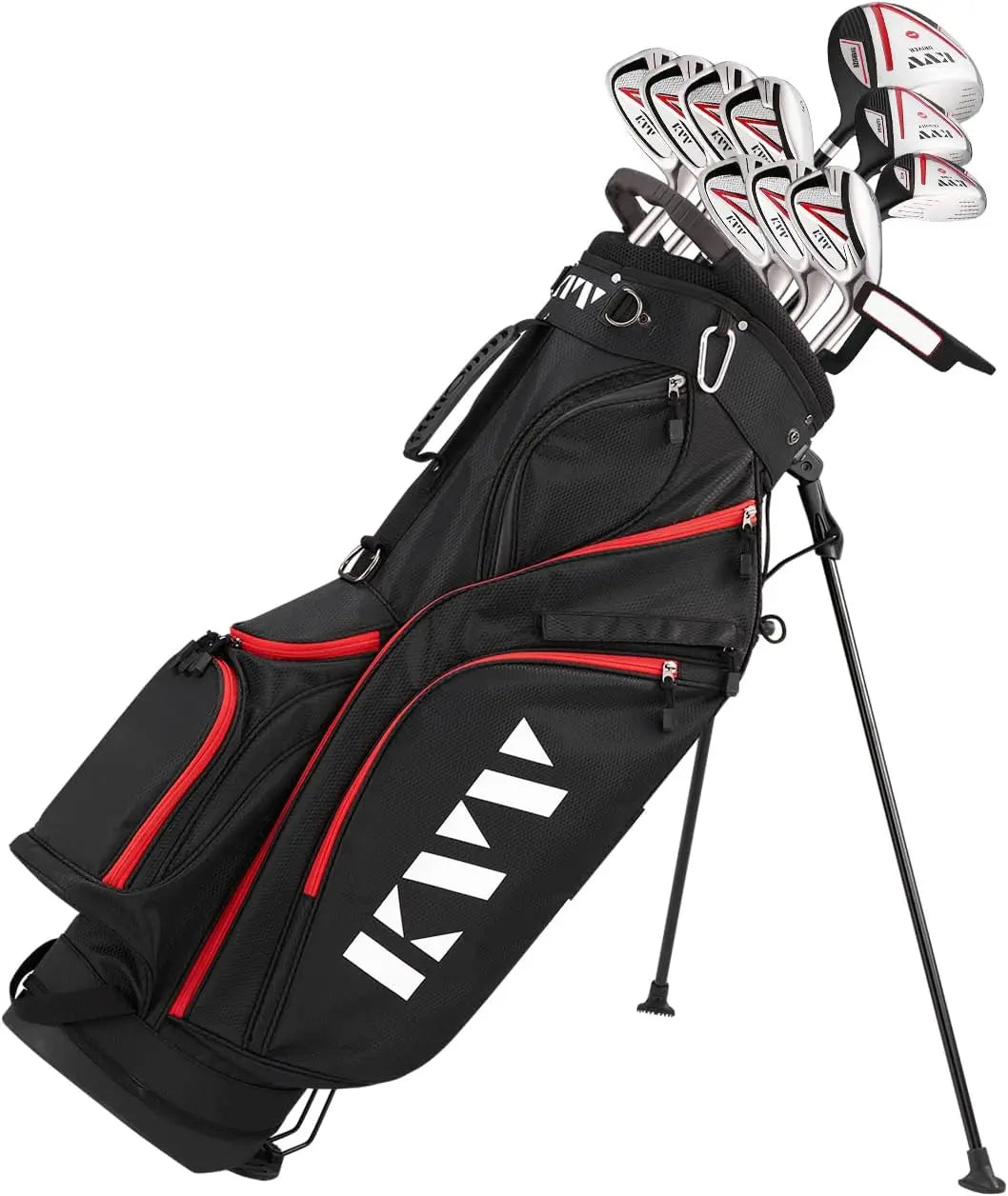 Men’s Complete Golf Clubs Package Set Includes Driver Fairway Hybrid 5#-P# Irons Putter Stand Bag Head Covers Right Handed