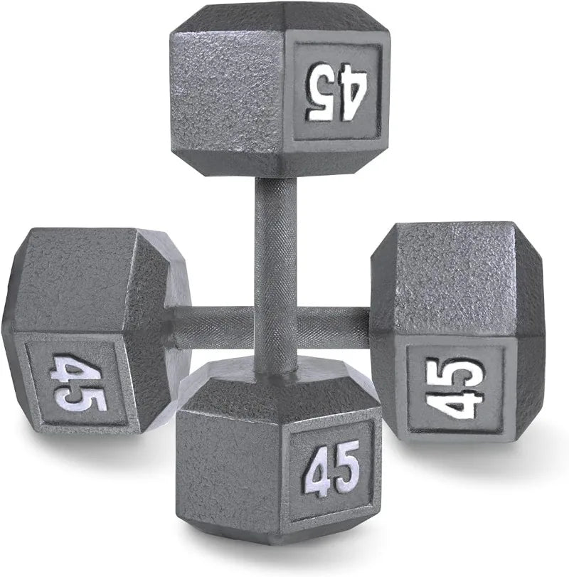 Cast Iron Solid Hexagon Dumbbells