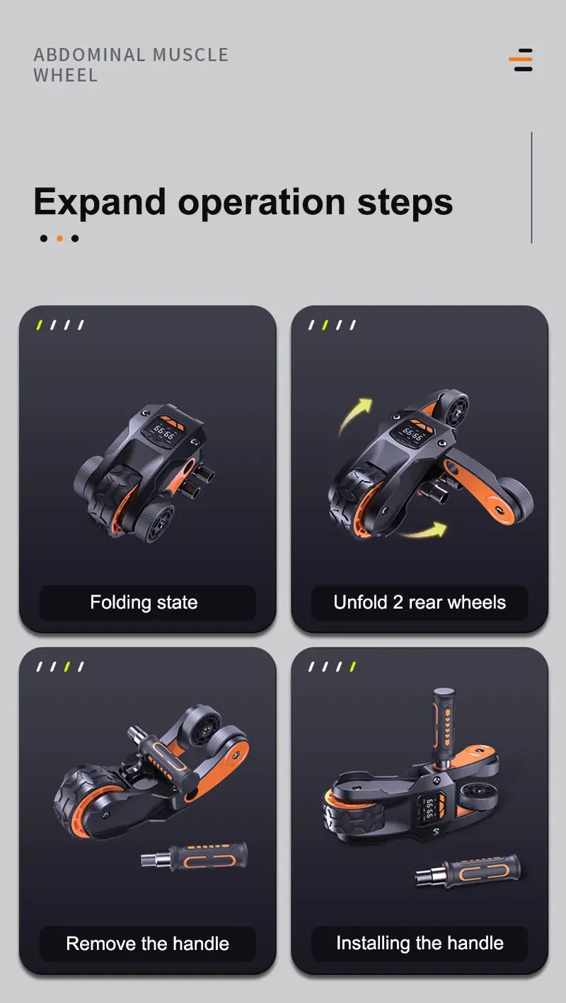 Folding Abdominal Wheel Training Equipment
