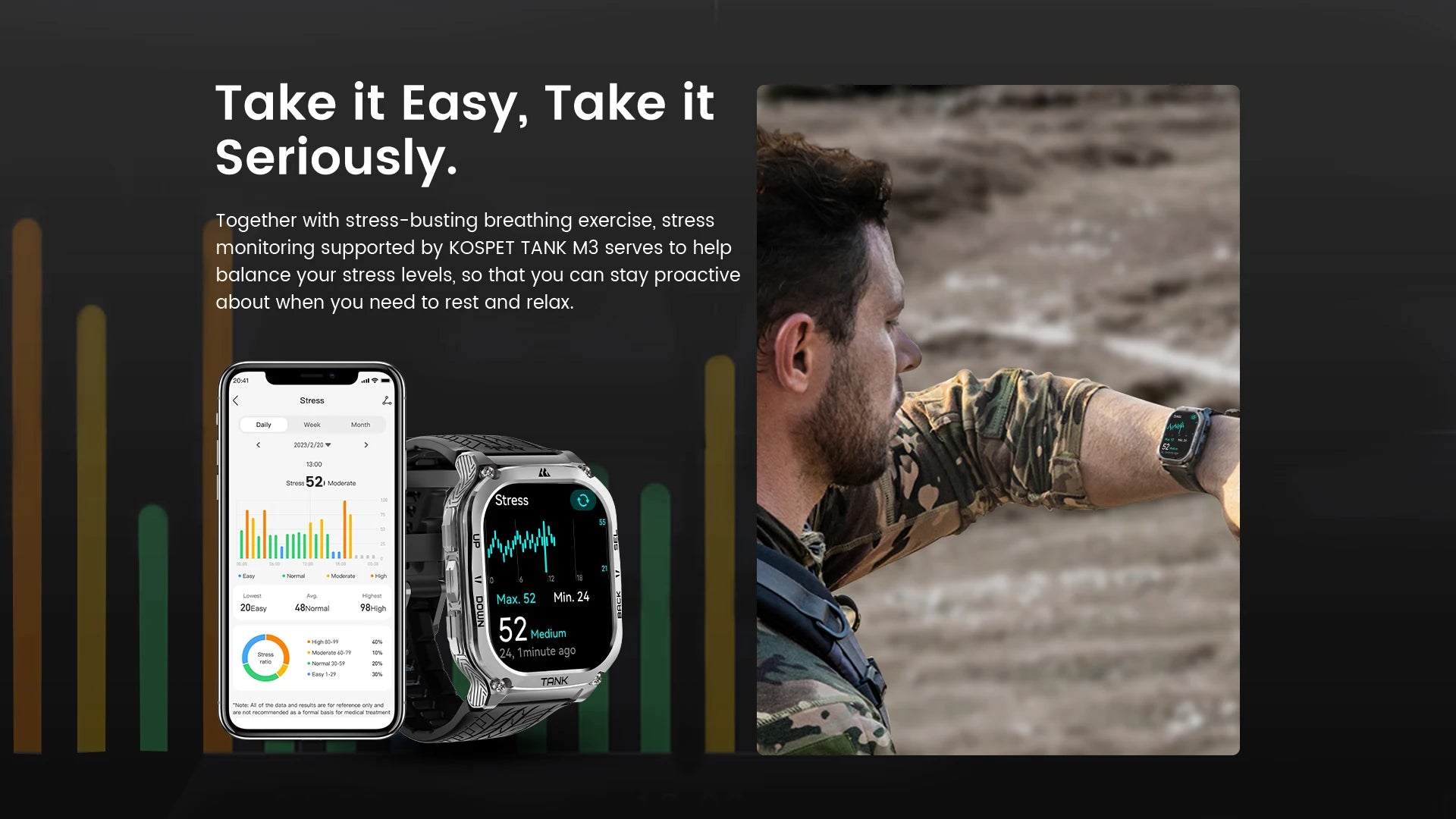 Original KOSPET TANK M3 Smart Watches For Men