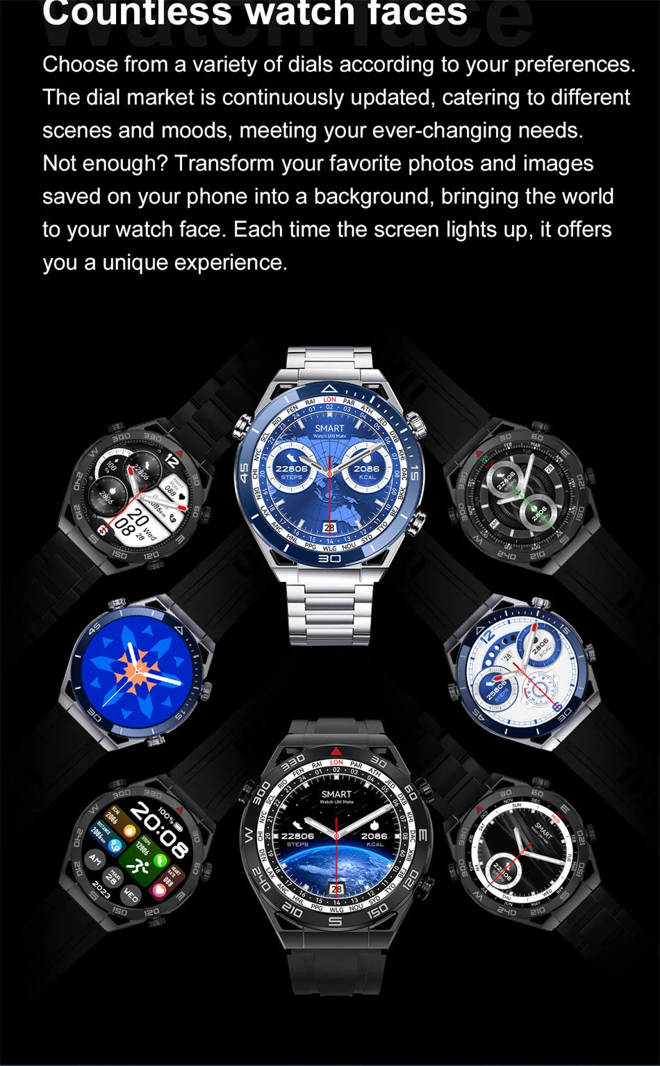 2024 New GPS Sports Smart Watch Men AMOLED