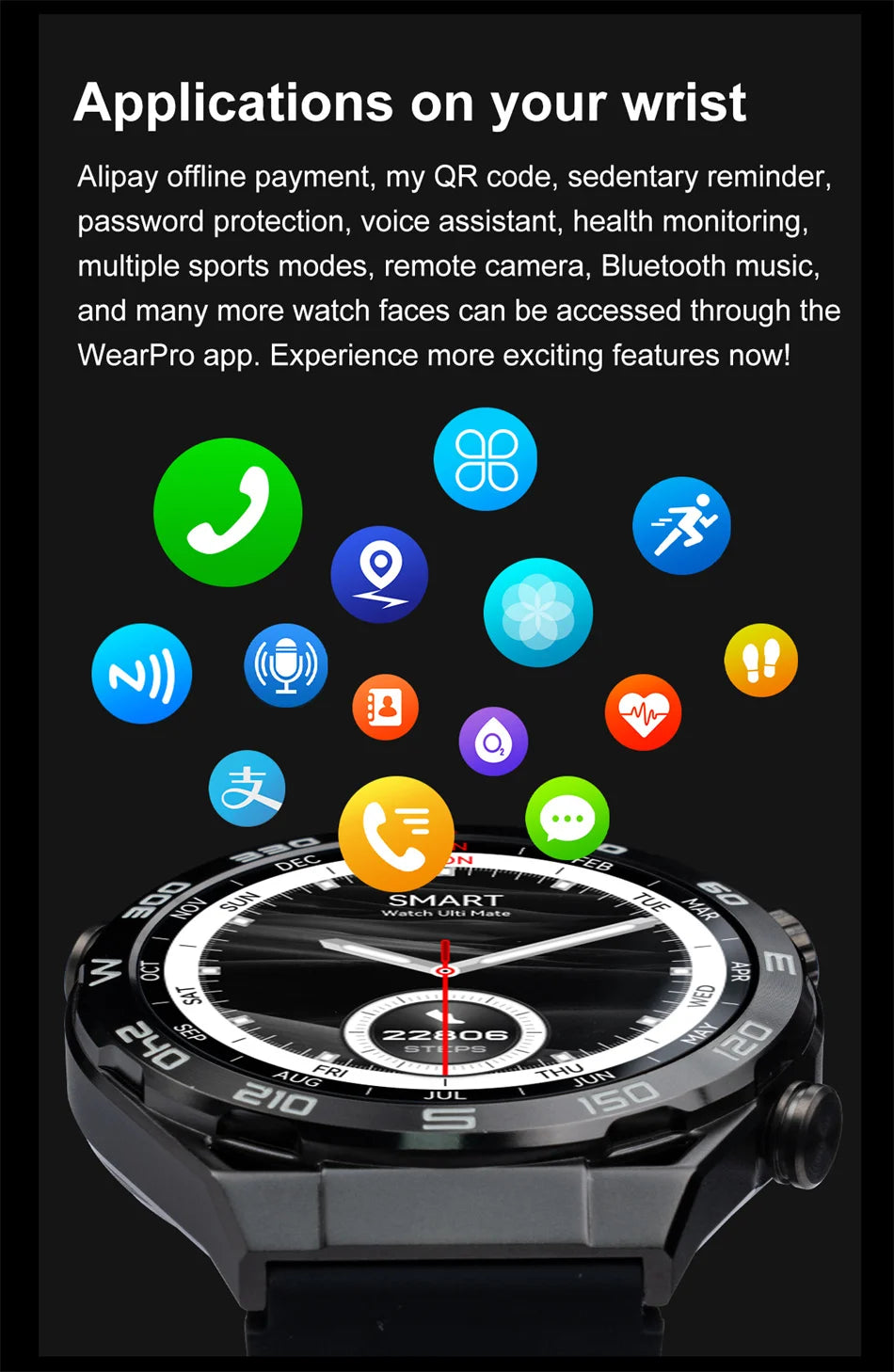 2024 New GPS Sports Smart Watch Men AMOLED