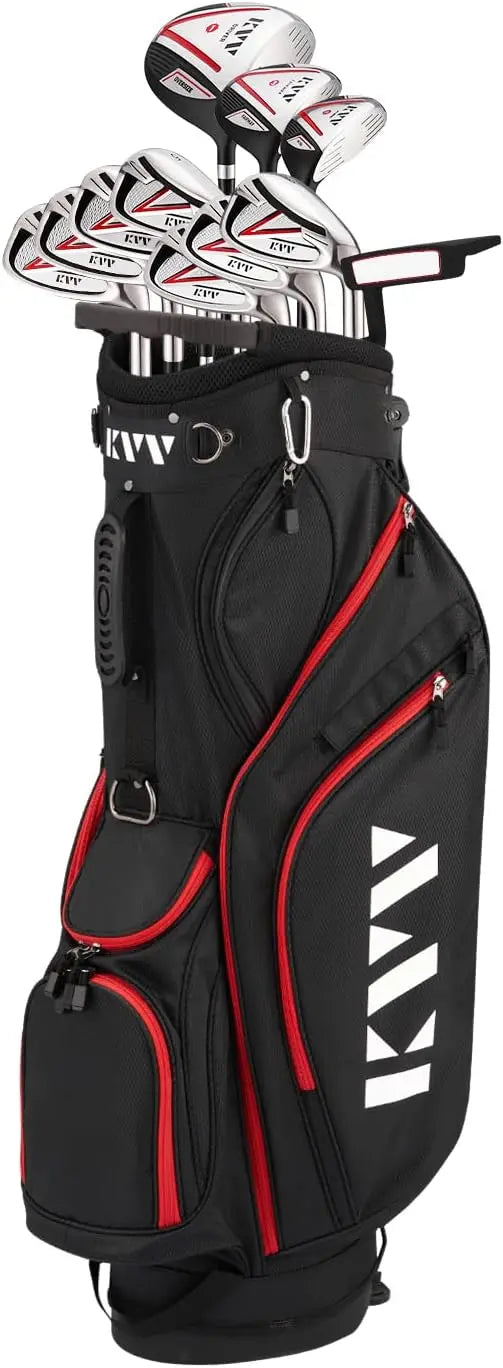 Men’s Complete Golf Clubs Package Set Includes Driver Fairway Hybrid 5#-P# Irons Putter Stand Bag Head Covers Right Handed