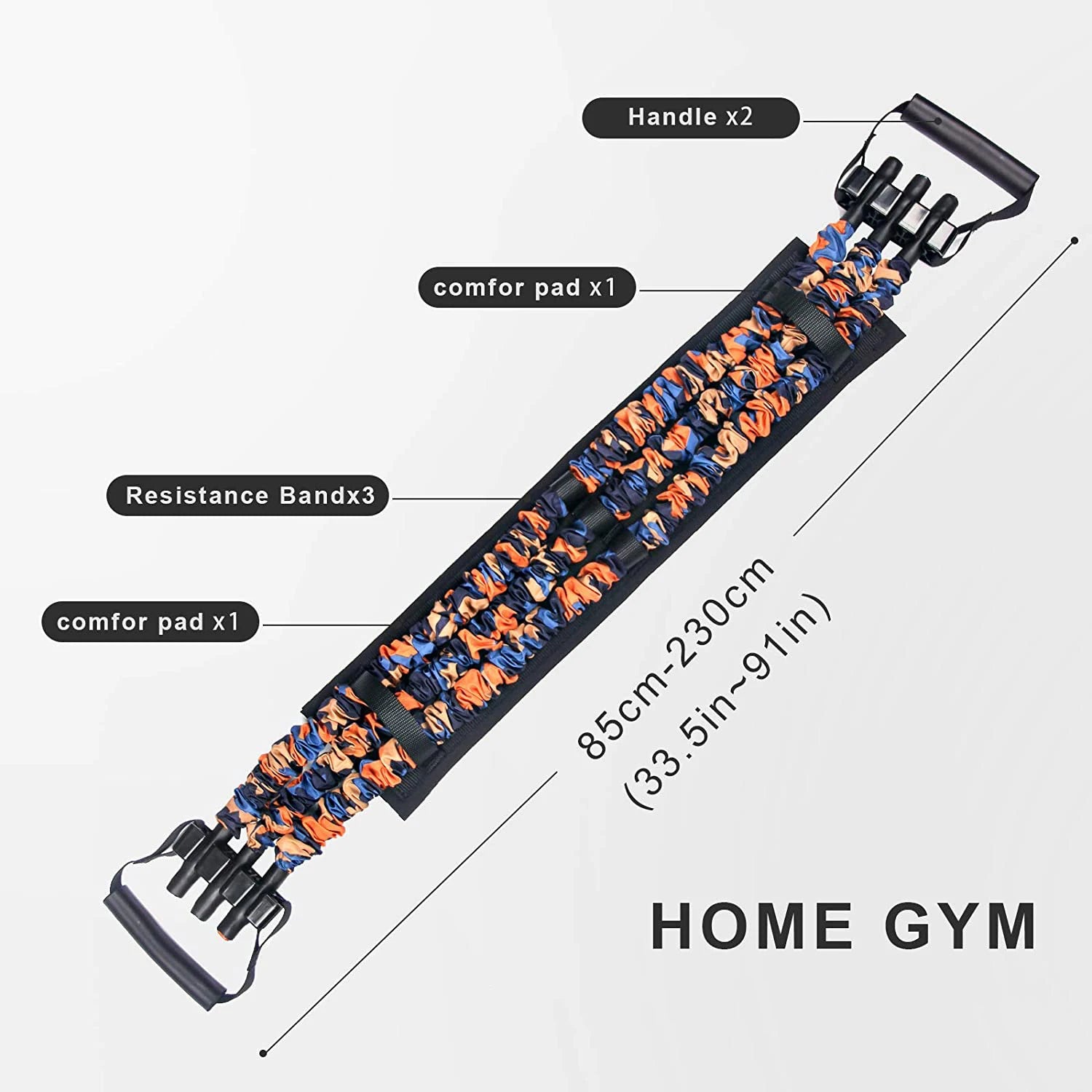 Adjustable Bench Press Band with Bar Chest Builder